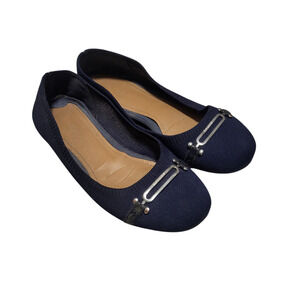 Nautica gently used navy blue dressy flats, no size
